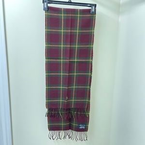 Polo Ralph Lauren 100% Wool Men's Plaid Scarf NWOT - 56"x11.5"